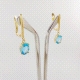 PENDIENTES ORO Y TOPACIO COLGANTE                                                                   