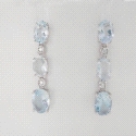 PENDIENTES DIAMANTE Y AGUAMARINA                                                                    