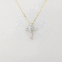 CRUZ ORO DIAMANTE 0.15 CT CON CADENA                                                                