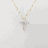CRUZ ORO DIAMANTE 0.15 CT CON CADENA                                                                