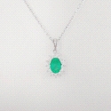 COLGANTE DIAMANTES 0.19 CT Y ESMERALDA0.40                                                          
