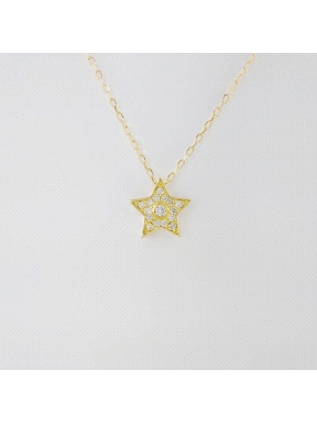 COLGANTE ESTRELLA CON DIAMANTES 0.07CT                                                              