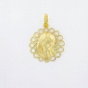 MEDALLA ORO VIRGEN NIÑA VIDRIERA 17 MM                                                              