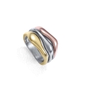 ANILLO ACERO IP DORADO Y ROSA VICEROY                                                               