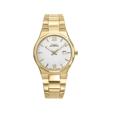 RELOJ ACERO IP DORADO BRAZALETE SANDOZ                                                              