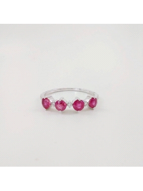 SORTIJA DIAMANTES 0.18QT Y RUBIS 1.04QT                                                             