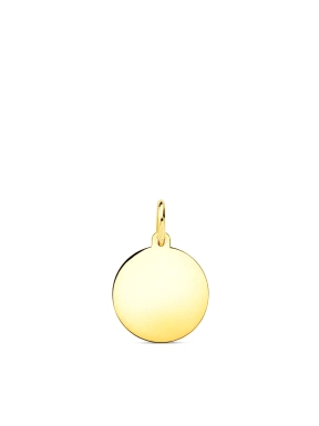 COLGANTE ORO DISCO LISO 12 MM                                                                       