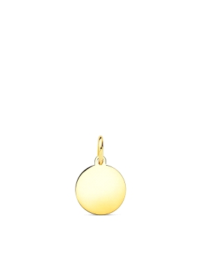 COLGANTE ORO DISCO LISO 10 MM                                                                       