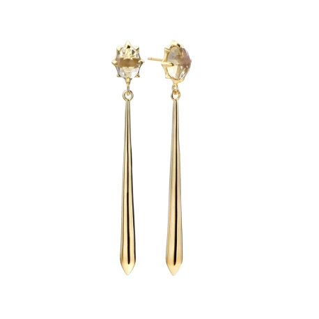 PENDIENTES CAMPANILLA CITRINO DURAN EXQUSE                                                          