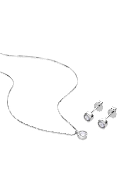 SET PENDIENTES Y COLLAR TAMAT PLATA LUXENTER                                                        