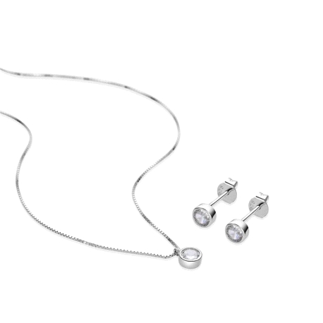 SET PENDIENTES Y COLLAR TAMAT PLATA LUXENTER                                                        