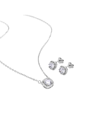 SET PENDIENTES Y COLLAR MIDFO PLATA LUXENTER                                                        