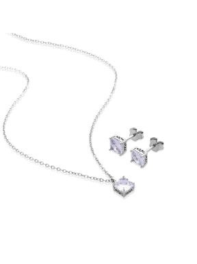 SET PENDIENTES Y COLLAR JACUE PLATA LUXENTER                                                        