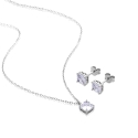 SET PENDIENTES Y COLLAR JACUE PLATA LUXENTER