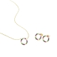 SET PENDIENTES Y COLLAR MACHI PLATA LUXENTER                                                        