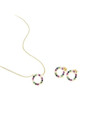 SET PENDIENTES Y COLLAR MACHI PLATA LUXENTER                                                        
