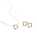 SET PENDIENTES Y COLLAR MACHI PLATA LUXENTER