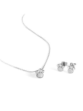 SET PENDIENTES Y COLLAR LEALTAD PLATA LUXENTER                                                      