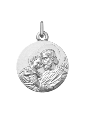 MEDALLA PLATA SAN JOSE 18 MM                                                                        
