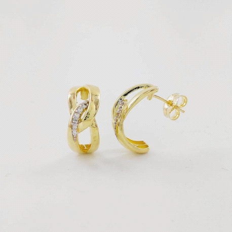 PENDIENTES ORO Y CIRCONITAS                                                                         