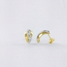 PENDIENTES ORO BICOLOR LISO                                                                         