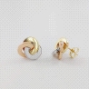 PENDIENTES ORO NUDO LISO TRICOLOR                                                                   