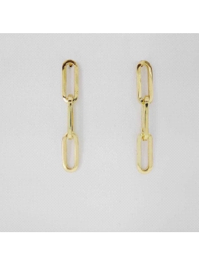 PENDIENTES ORO 3 ESLABONES                                                                          