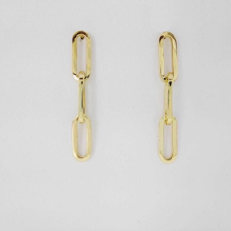 PENDIENTES ORO 3 ESLABONES                                                                          
