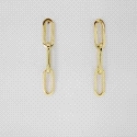 PENDIENTES ORO 3 ESLABONES