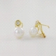 PENDIENTES ORO CIRCONITA Y PERLA 10MM                                                               