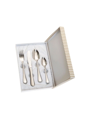 SET CUBIERTOS 4 PIEZAS BEIGE                                                                        