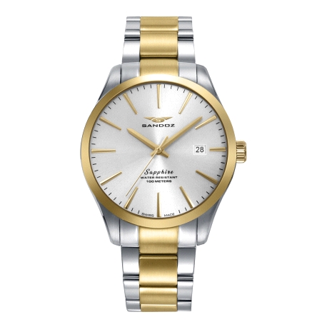 RELOJ ACERO IP DORADO BRAZALETE SANDOZ                                                              