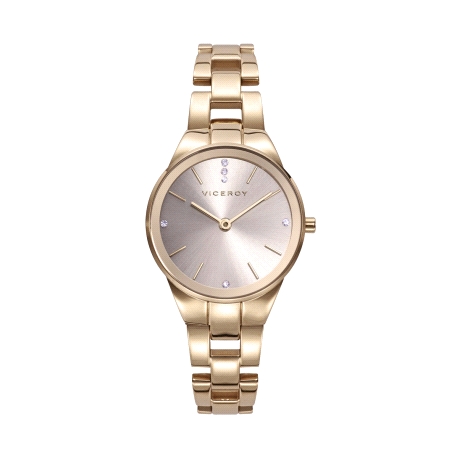 RELOJ ACERO BRAZALETE IP DORADO SRA                                   