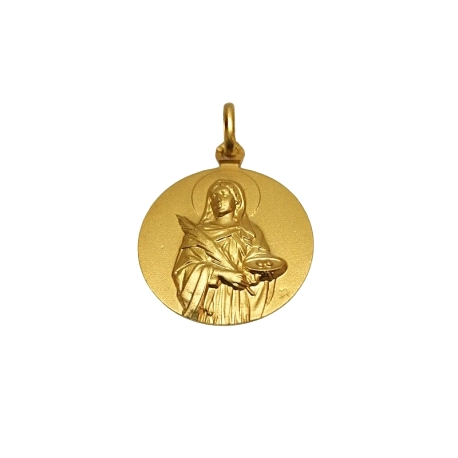 MEDALLA ORO SANTA LUCIA 19 MM                                         