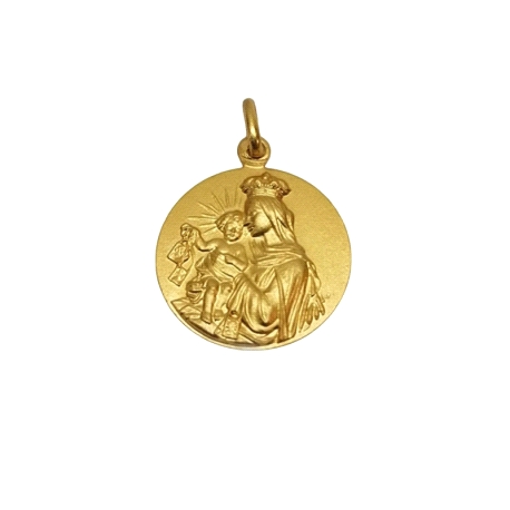 MEDALLA ORO VIRGEN DEL CARMEN 19 MM                                   