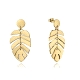 PENDIENTES ACERO DORADO HOJA ARTICULADA                               