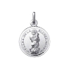 MEDALLA PLATA VIRGEN BLANCA 17 MM  RODIO                              