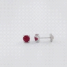 PENDIENTES ORO BLANCO Y RUBIES                                        