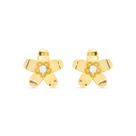 PENDIENTES FLOR PLATA LUXENTER                                        